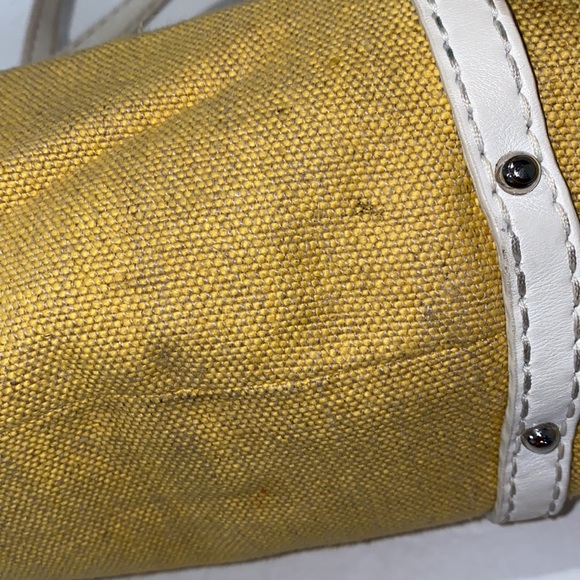 Authentic Tod’s luxury designer vintage canvas & leather handbag purse